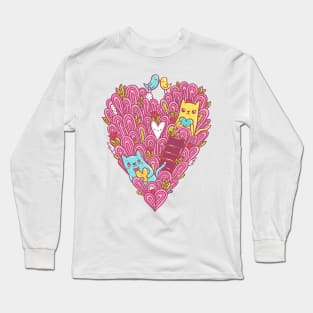 Valentine Cats Long Sleeve T-Shirt